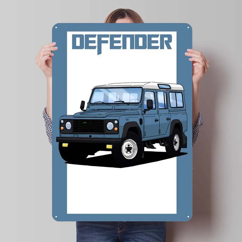 Land Rover Metal Sign Cars Poster Interior Retro Tinplate Sign Plaque for Garage Wall Art Decoration Gaming Room Decoration Man