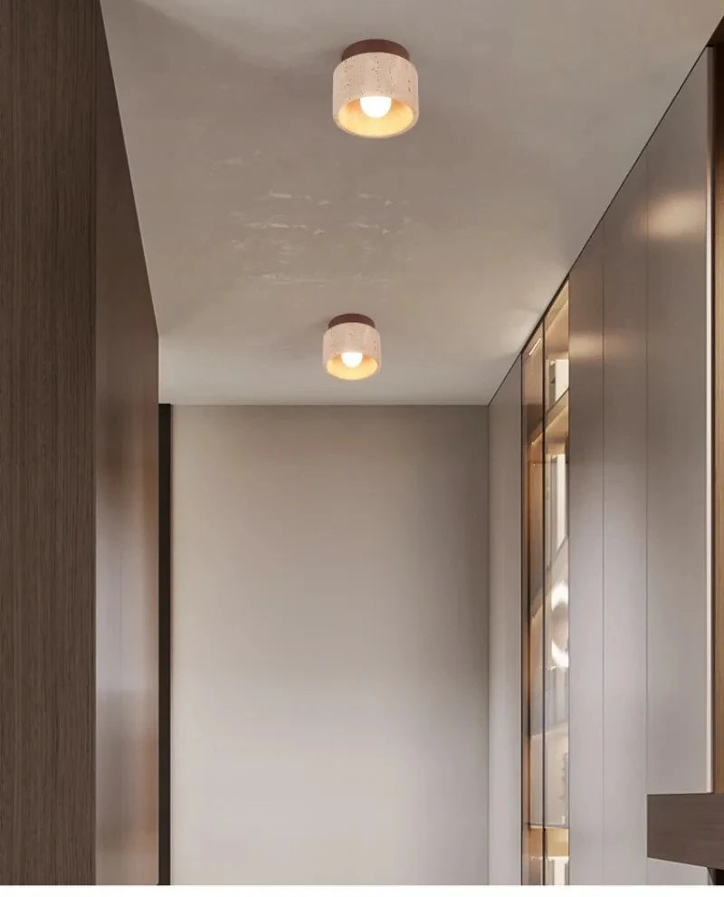 Nordic Modern Stone Ceiling Lamp Bedroom Corridor Flush Mounted Foyer Hallway Lights Fixture Staircase Indoor Lighting Decor Led