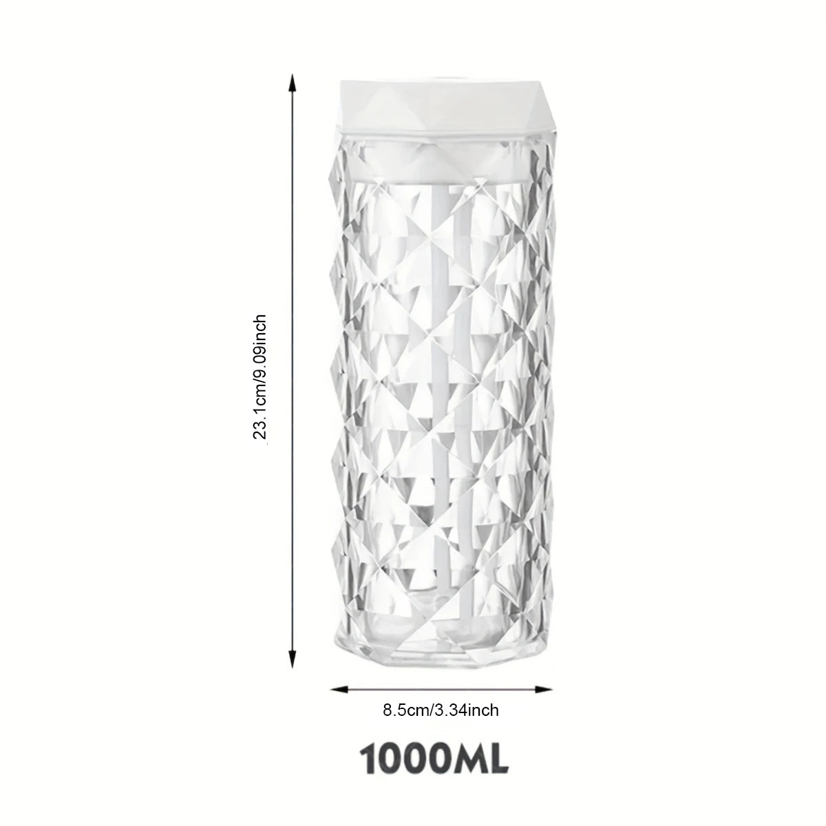 1Pcs 400/1000ml Colorful USB Crystal Humidifier with Aromatherapy and Air Purification for Bedroom and Desktop