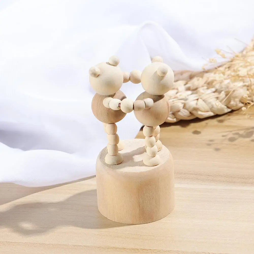 Giraffe Dog Home Decoration Figurine Gifts Educational Toys Wood DIY Craft Mini Desktop Decor Wooden Animal Ornaments