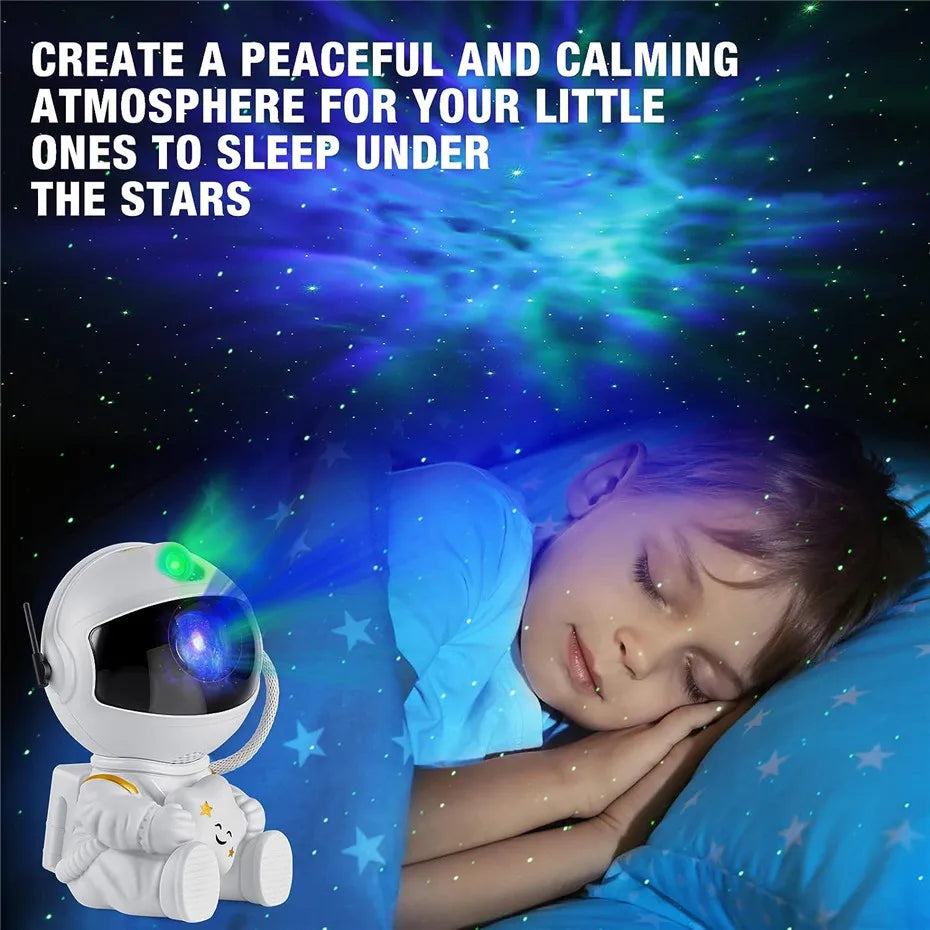 Astronaut Star Projector Galaxy Night Light Space Projector Starry Nebula Ceiling LED Lamp for Bedroom Home Decorative Kids Gift