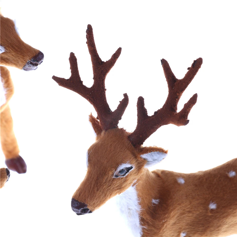 Simulation Christmas Deer Elk Plush Reindeer Natale Ingrosso Decoration Fairy Garden Miniatures Props