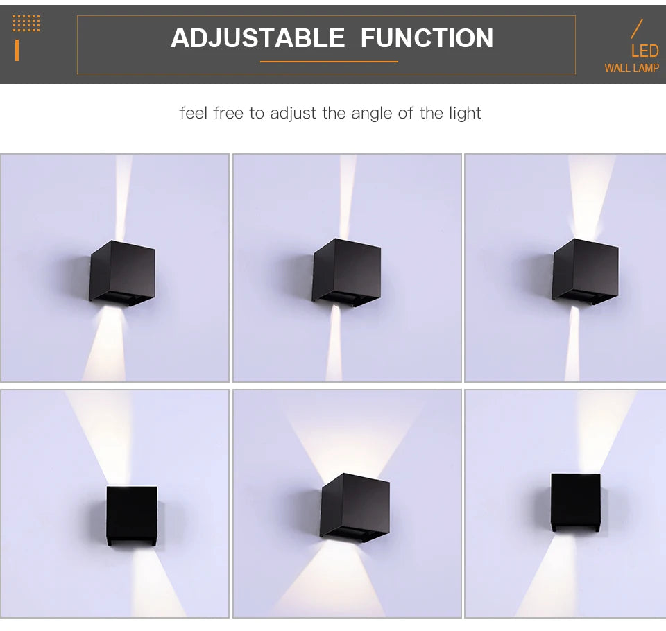 Led Outdoor Wall Light Waterproof IP65 Garden Lights 85V-265V Exterior Wall Lamp For Street Courtyard Corridor Interior Lighting
