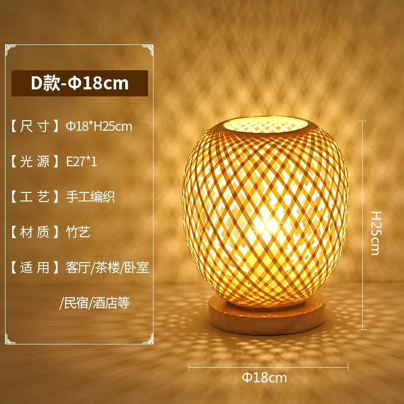 Classic Bamboo Wood Lustre Wall Sconce Lamp Rustic Ceiling Rattan Wicker Light Handmade Art Craft for Home Living Bed Room Decor