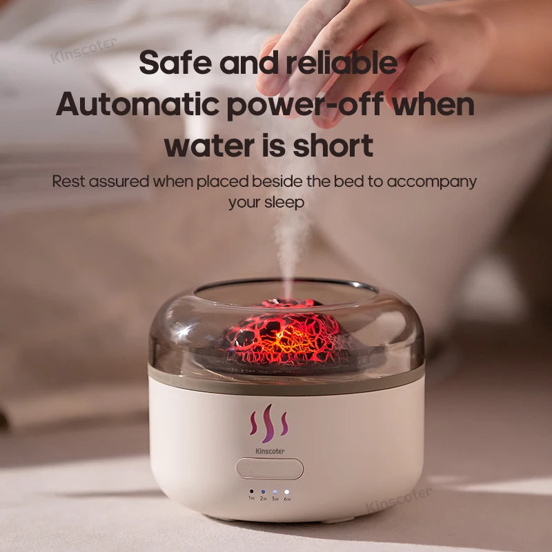 Portable Volcano Aroma Diffuser 160ml Essential Oil Air Humidifier Sprayer USB with LED Colorful Night Light for Home Office