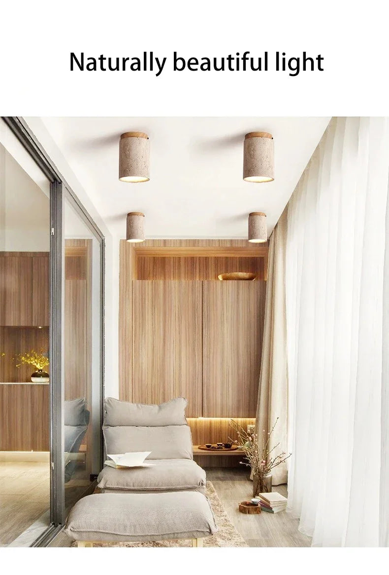 Nordic Modern Stone Ceiling Lamp Bedroom Corridor Flush Mounted Foyer Hallway Lights Fixture Staircase Indoor Lighting Decor Led