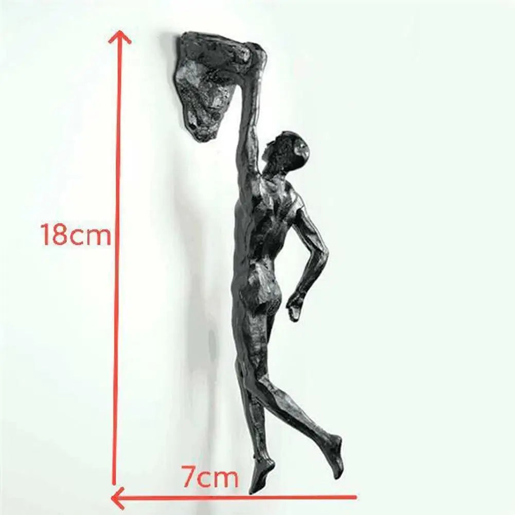 Creative Rock Climbing Man Resin Down Climbing Man Wall Art Decor 3D Art Climbing Men Sculpture Statue Figures Men's Gifts