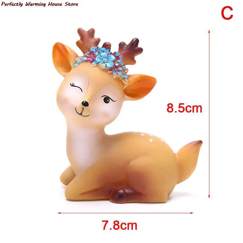Simulation Christmas Deer Elk Plush Reindeer Natale Ingrosso Decoration Fairy Garden Miniatures Props
