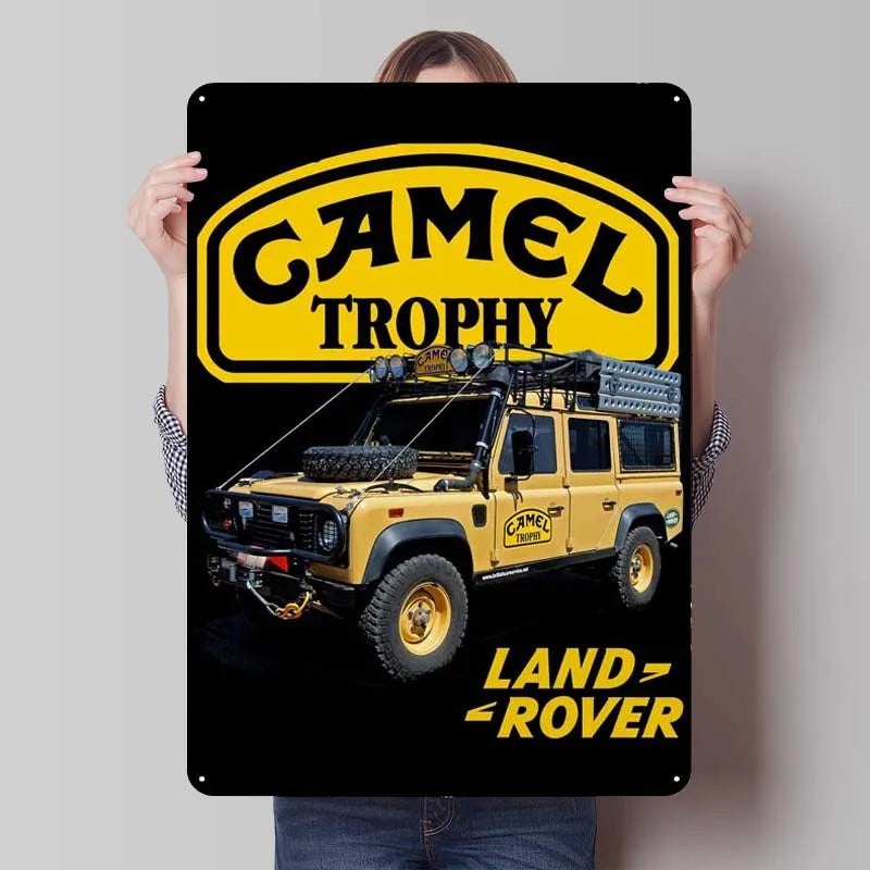 Land Rover Metal Sign Cars Poster Interior Retro Tinplate Sign Plaque for Garage Wall Art Decoration Gaming Room Decoration Man