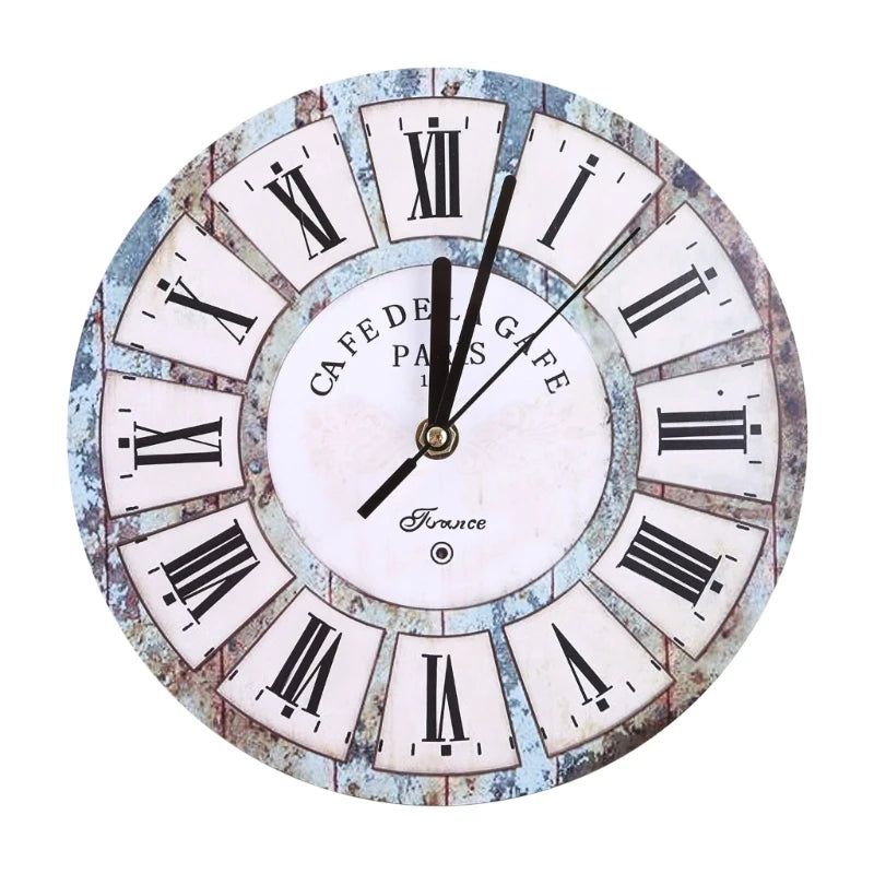 Wall Wooden Clocks for Coffee Houses, Brief Design, Silent Home, Cafe, Office, Wall Decor, Large Art, 23cm, 9in