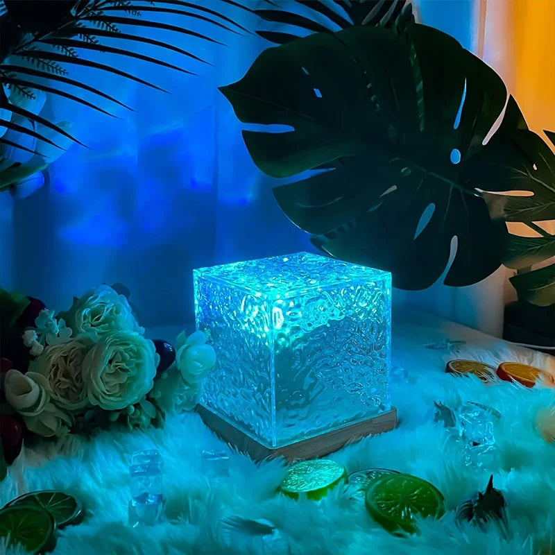 Ocean Wave Projector Light 16 Colors Midnight Aura Aurora Glow Lamp Home Office Bar Restaurant Underwater Projector Night Light