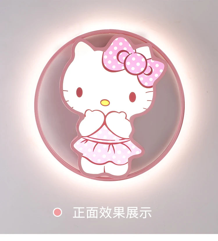 Kawaii Led Ceiling Lights For Kids Baby Room Decor Cute Kitty Ceiling Light Girl Room Lamp Pink Cartoon Cat Plafonnier Bedroom