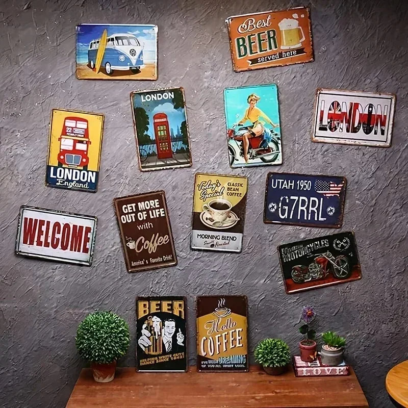 Land Rover Metal Sign Cars Poster Interior Retro Tinplate Sign Plaque for Garage Wall Art Decoration Gaming Room Decoration Man