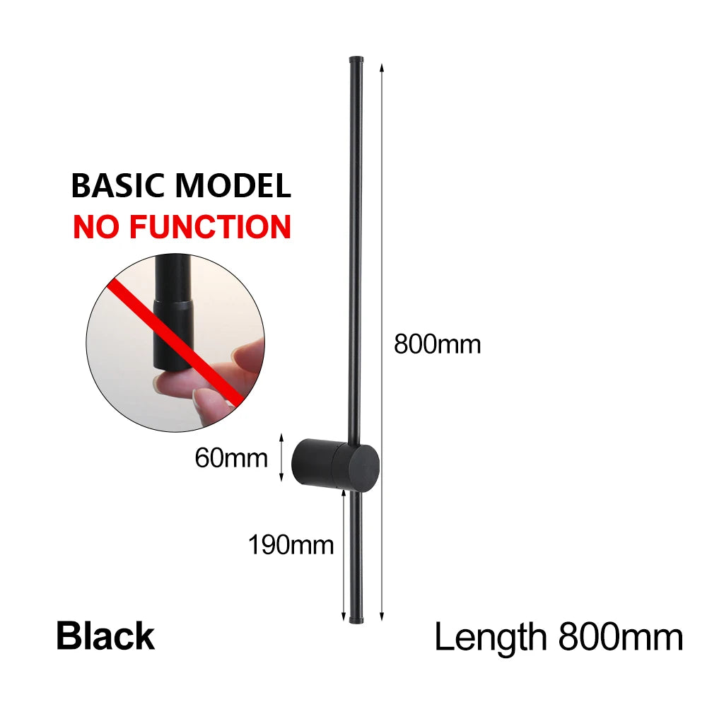 LUCKYLED Modern Led Wall Light AC85-290V Long Wall Lamp Sconce 100cm 120cm Interior Wall Light Bedside Bedroom Light Black White