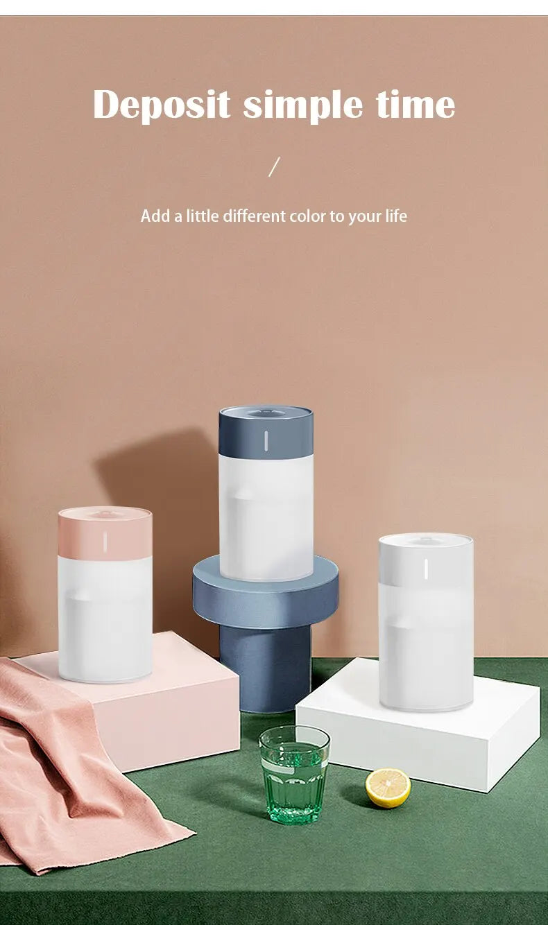 Air Humidifier Portable Mini USB Aroma Diffuser Ultrasonic Colorful Cup Bedroom Home Car Plants Purifier Humificador 260ML