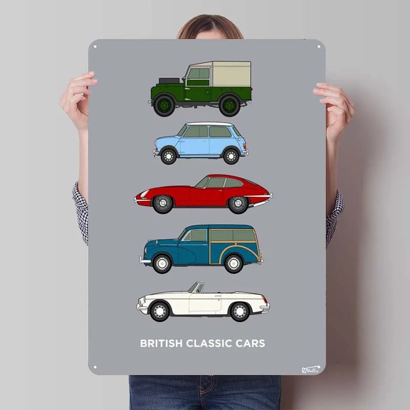 Land Rover Metal Sign Cars Poster Interior Retro Tinplate Sign Plaque for Garage Wall Art Decoration Gaming Room Decoration Man