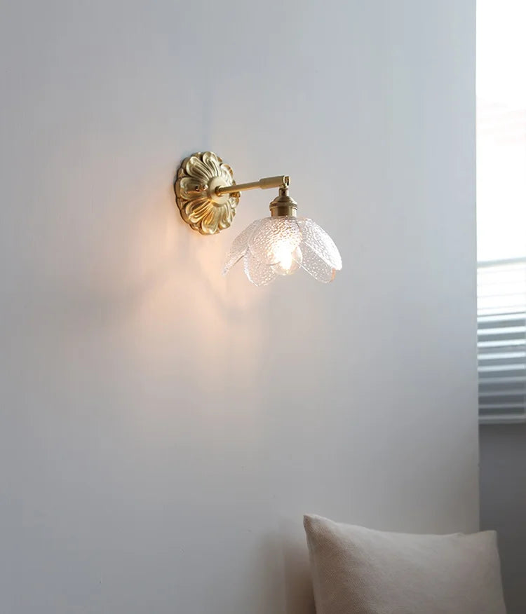 IWHD Smoke Gray Glass LED Wall Light Sconce Copper Arm Adjustable Bedroom Living Room Stair Beside Lamp Applique Murale Wandlamp