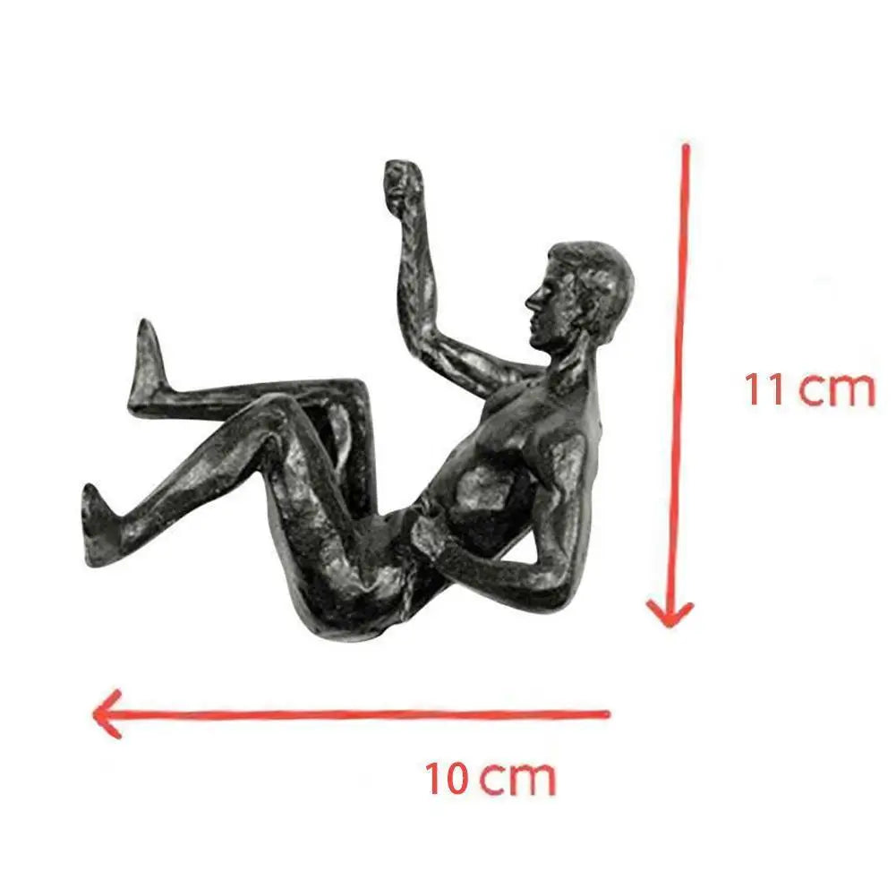 Creative Rock Climbing Man Resin Down Climbing Man Wall Art Decor 3D Art Climbing Men Sculpture Statue Figures Men's Gifts