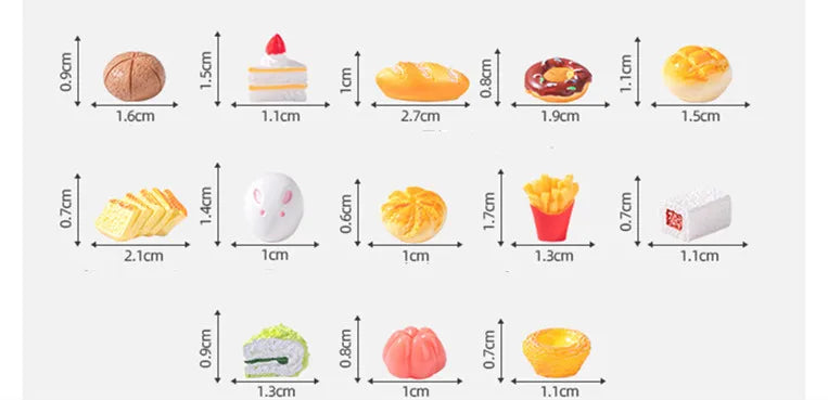Figurine Miniature Imitation Cake Hamburger Food Micro Landscape Ornaments For Home Decorations Room Decor DIY Accessories