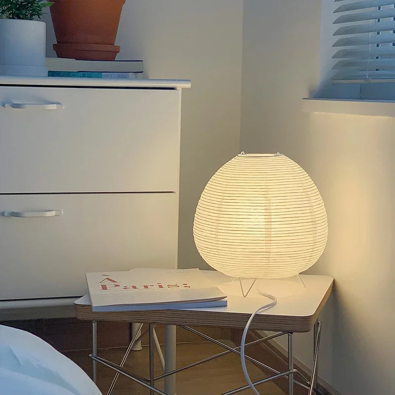 Japanese Rice Paper Lantern Led Table Lamp Living Room Bedroom Bedside Study Hotel Homestay Art Creative Decor Tripod Floor Lamp