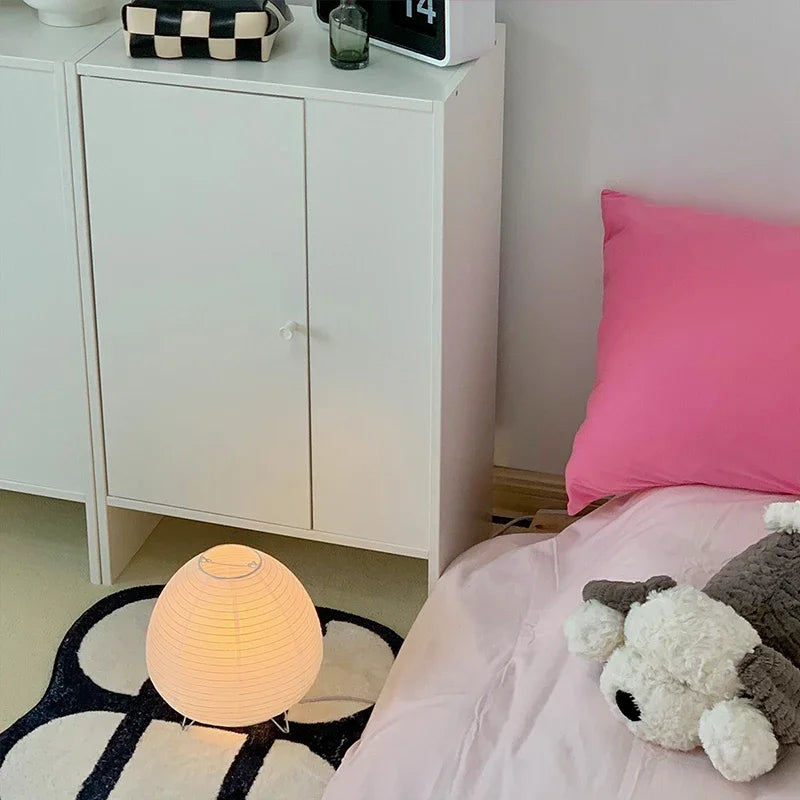 Japanese Rice Paper Lantern Led Table Lamp Living Room Bedroom Bedside Study Hotel Homestay Art Creative Decor Tripod Floor Lamp