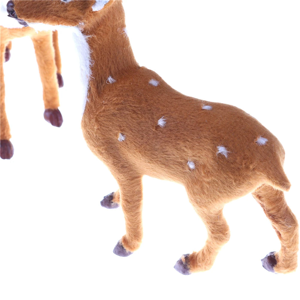 Simulation Christmas Deer Elk Plush Reindeer Natale Ingrosso Decoration Fairy Garden Miniatures Props