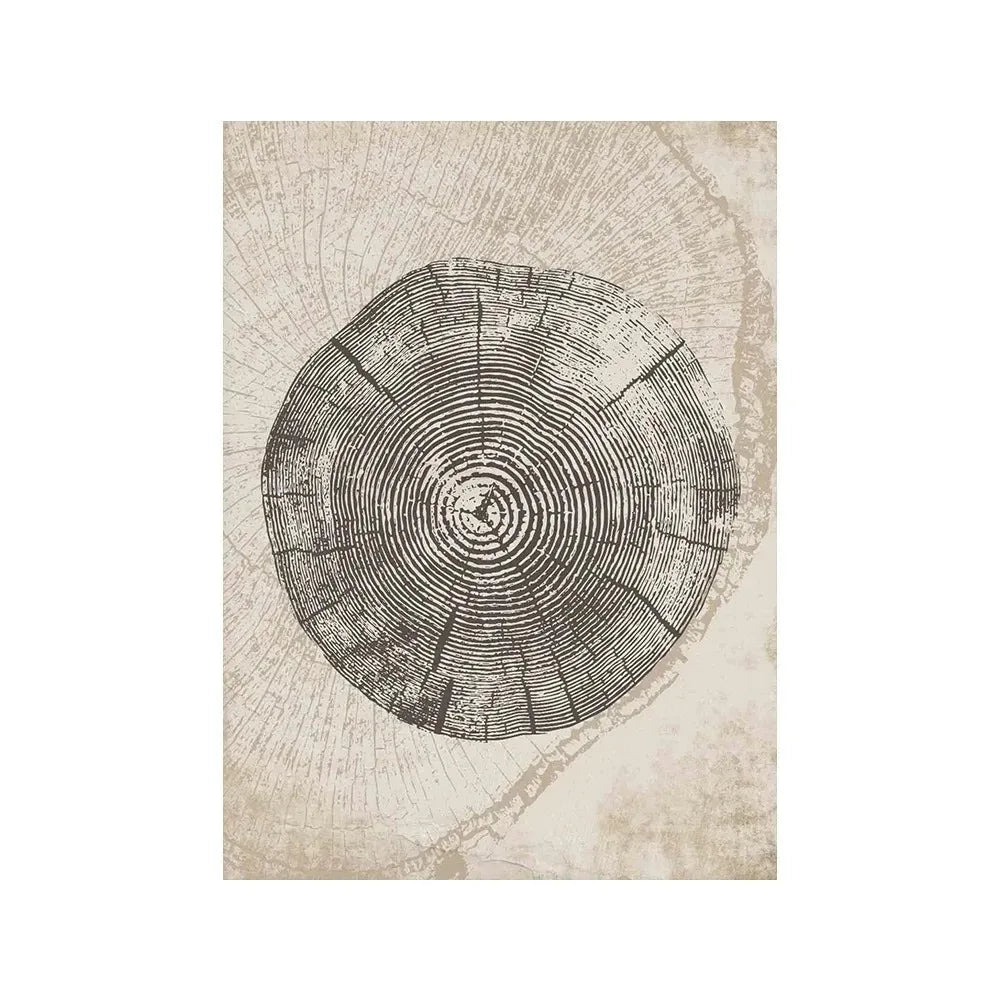 Beige Tree Rings Neutral Picture Home Decor Nordic Canvas Painting Wall Art Luxury Minimalist Print and Poster for Living Room