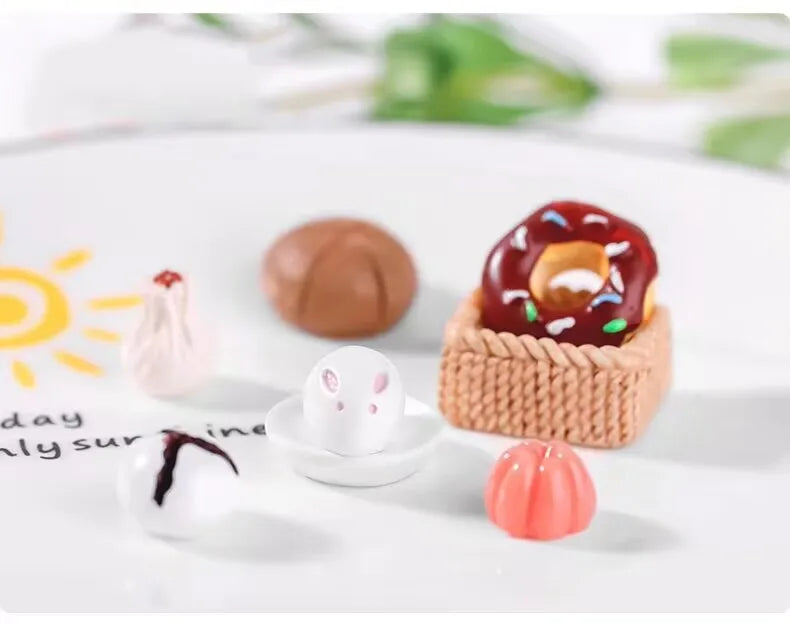 Figurine Miniature Imitation Cake Hamburger Food Micro Landscape Ornaments For Home Decorations Room Decor DIY Accessories