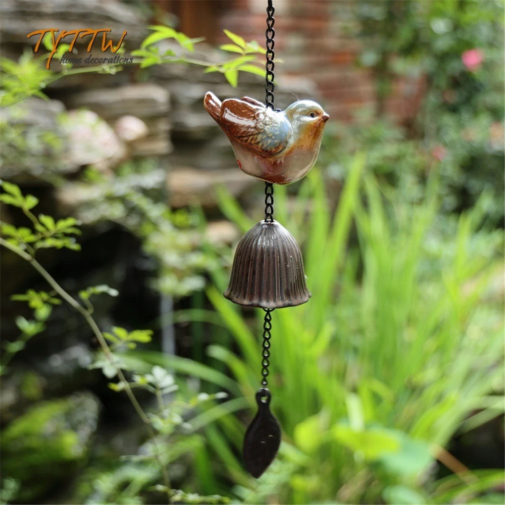 6pcs/Set Ceramic Objects Birds Statue Home Decor Porcelain Magpie Ornament Decorate Study Decoration Sparrow Tits Figurine Model