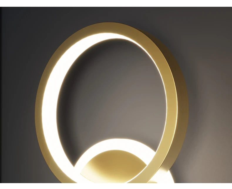 Modern Wall Sconce Light Fixture Indoor Lighting Bedside Lamp Led Home Decor Corridor Bedroom Living Room Acrylic Art Round gold