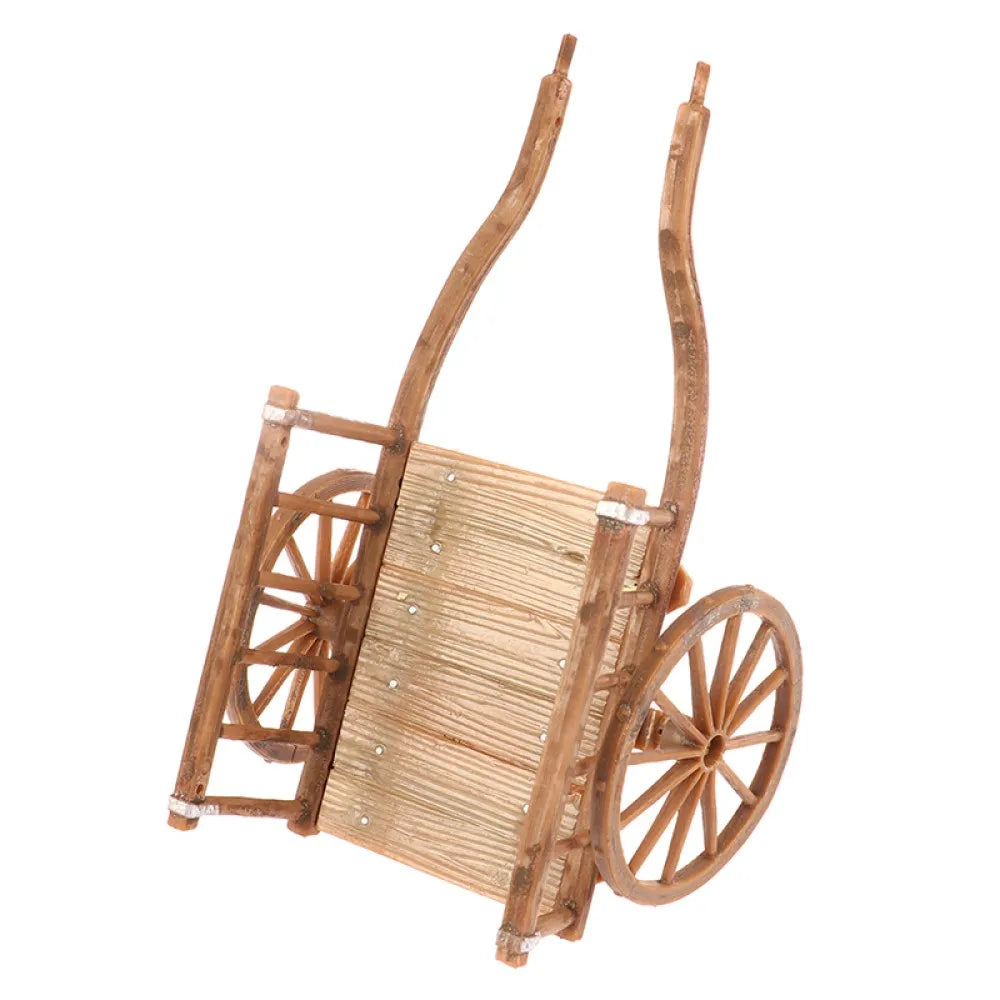 Dollhouse Miniature Simulation Assembled Cart  Model DIY Accessories Garden Furniture Toys