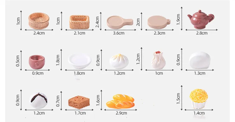 Figurine Miniature Imitation Cake Hamburger Food Micro Landscape Ornaments For Home Decorations Room Decor DIY Accessories