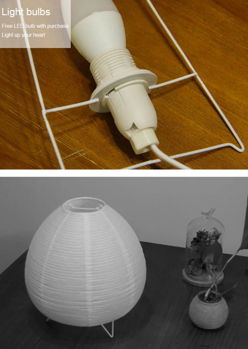 Japanese Rice Paper Lantern Led Table Lamp Living Room Bedroom Bedside Study Hotel Homestay Art Creative Decor Tripod Floor Lamp