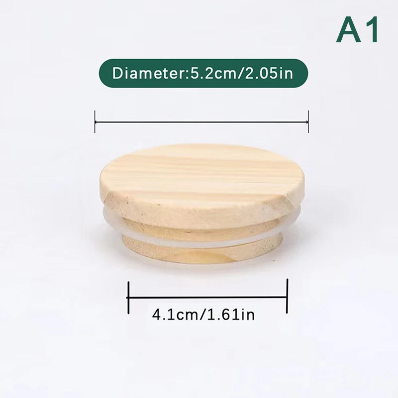 Wooden Lids Silica Gel Circle Seal Up Cover Pine Wood Cover Flower Wood Cover Seal Up Cani Storage Jar Handmade Candle Cup Lid