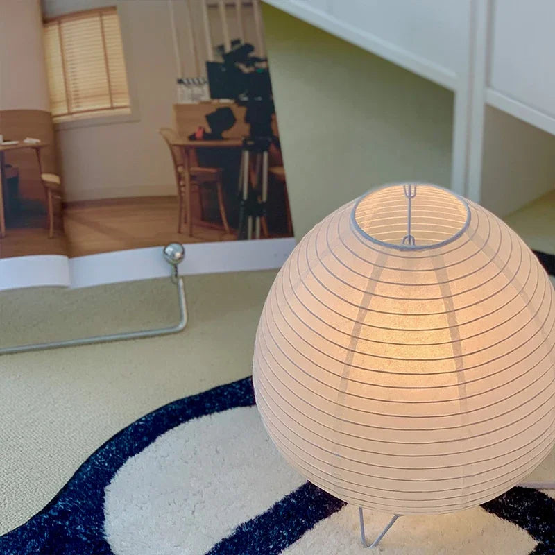 Japanese Rice Paper Lantern Led Table Lamp Living Room Bedroom Bedside Study Hotel Homestay Art Creative Decor Tripod Floor Lamp