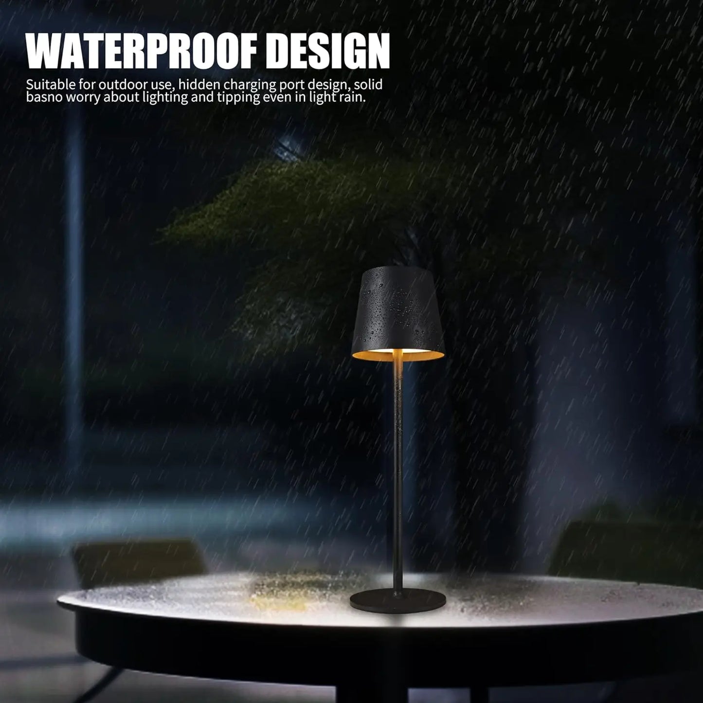 Rechargeable Table Lamp Touch Sensor LED Desktop Night Light Wireless Reading Lamp For Hotel Bar Restaurant Bedroom Decor Light