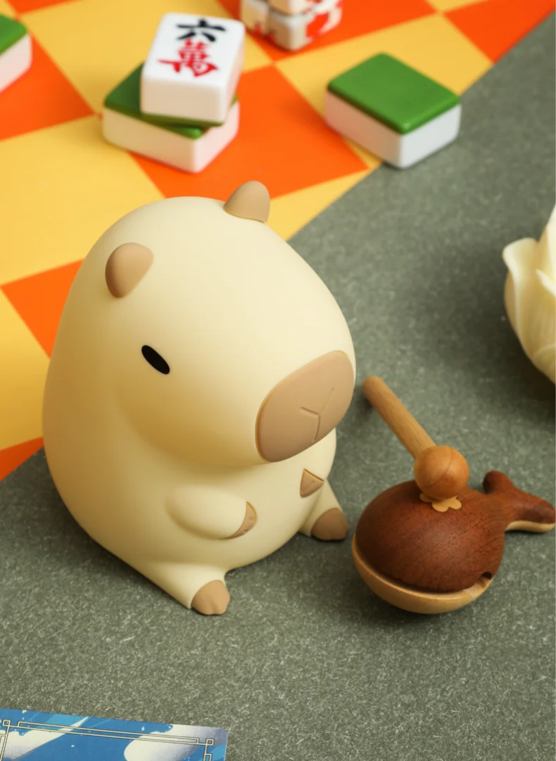 Cute Cartoon Capybara Night Light Silicone Animal Lamp USB Rechargeable Timing Dimming Sleep Night Lamp for Children's Gifts