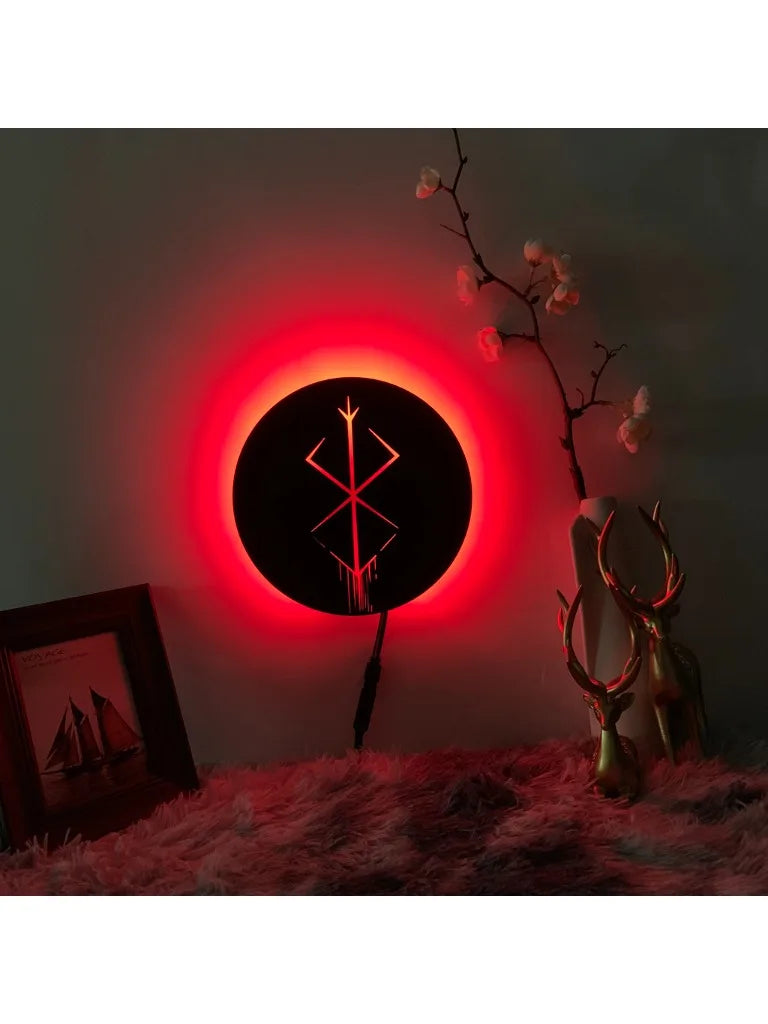 Wall Decor Anime Silhouette Lamp Berserk Guts Nightlights for Home Decoration Night Light Berserk Guts Wall Light Bedroom