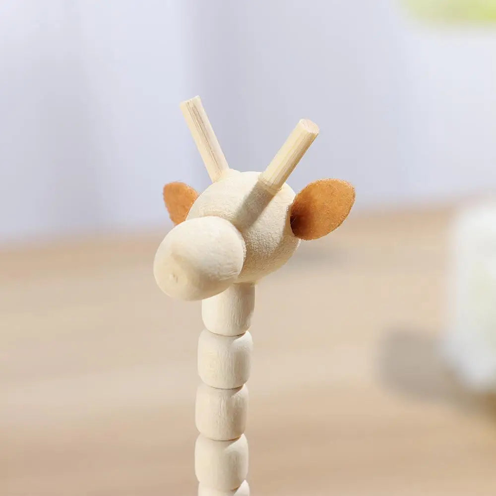 Giraffe Dog Home Decoration Figurine Gifts Educational Toys Wood DIY Craft Mini Desktop Decor Wooden Animal Ornaments
