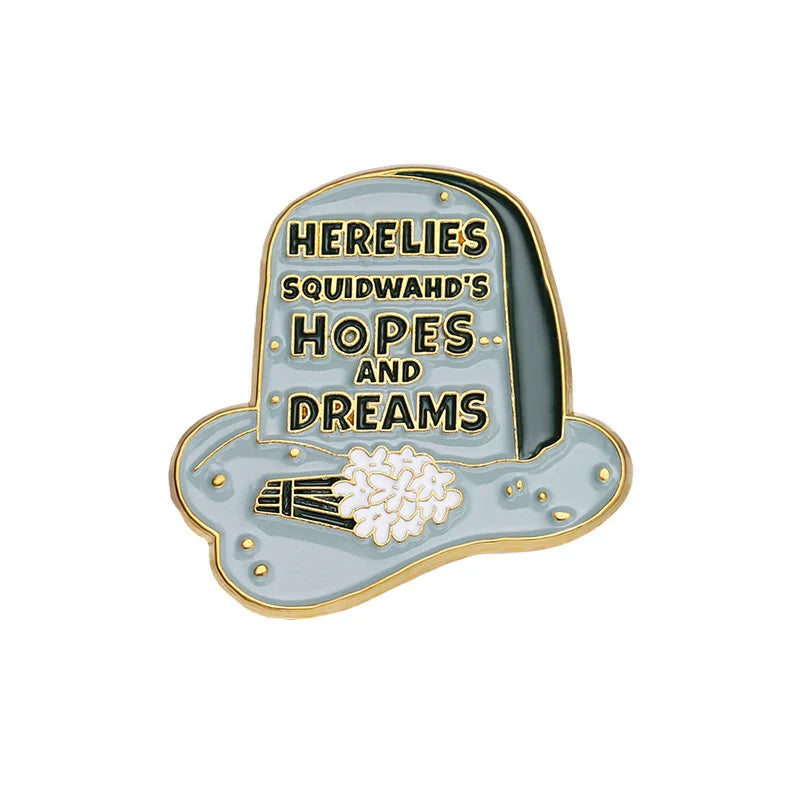 English letter brooch Cartoon soup bowl pins Bag Decorative metal badge Accessories wholesale Gift to friends