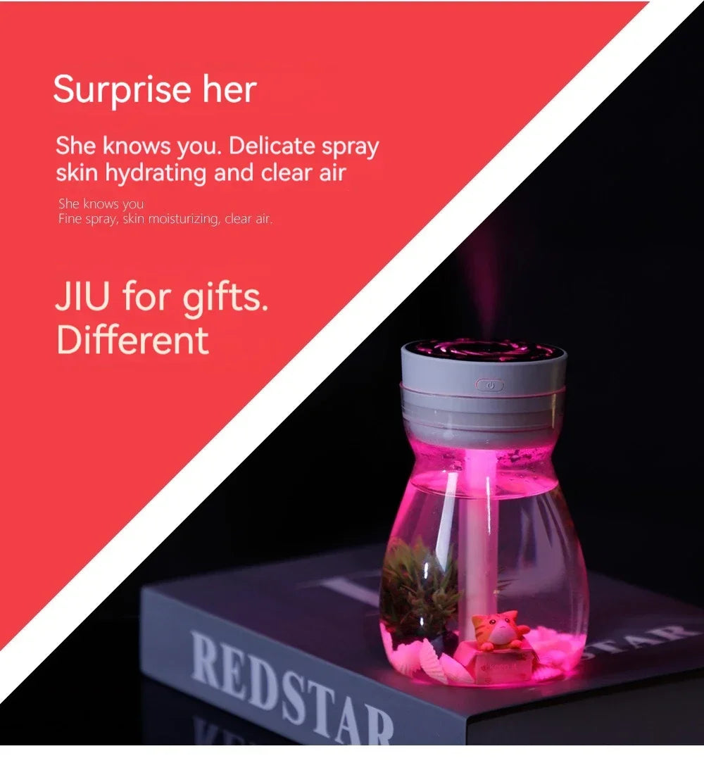 Colorful phoenix aromatherapy humidifier USB home desktop silent hydration car large spray micro landscape atomizer