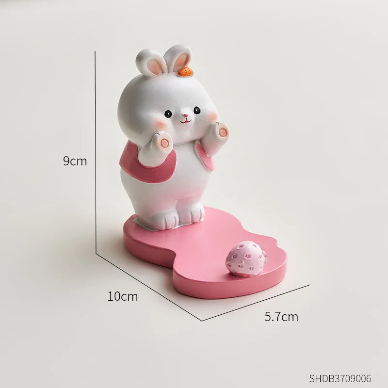Home Decor Exquisite Kittens Figurines Miniatures Lovely Decor Ornaments Desktop Mobile Phone Bracket Office Desk Accessories