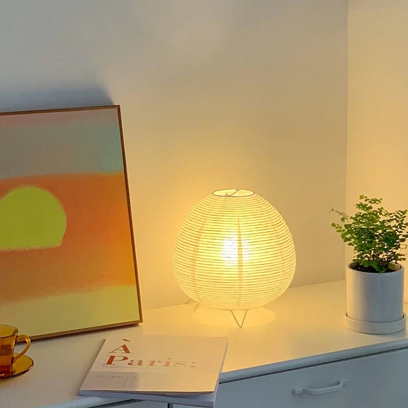 Japanese Rice Paper Lantern Led Table Lamp Living Room Bedroom Bedside Study Hotel Homestay Art Creative Decor Tripod Floor Lamp
