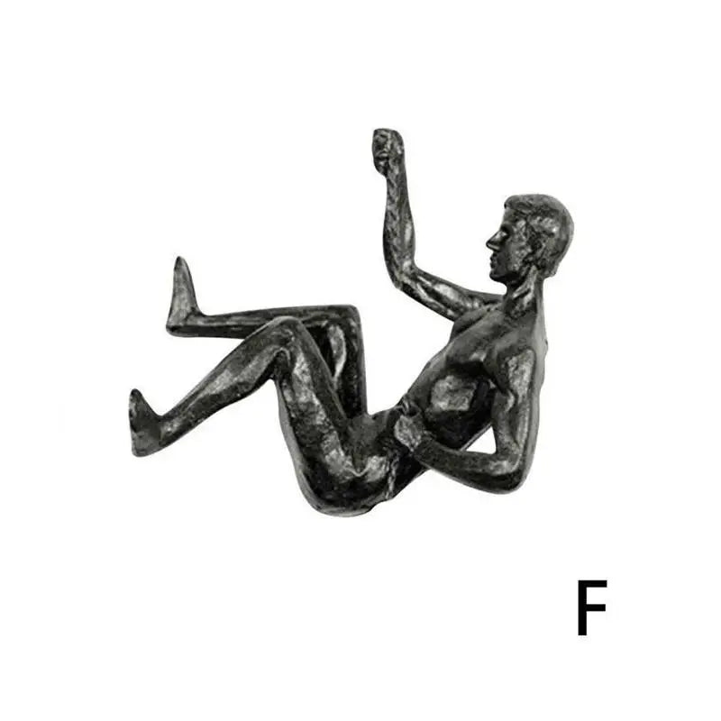 Creative Rock Climbing Man Resin Down Climbing Man Wall Art Decor 3D Art Climbing Men Sculpture Statue Figures Men's Gifts