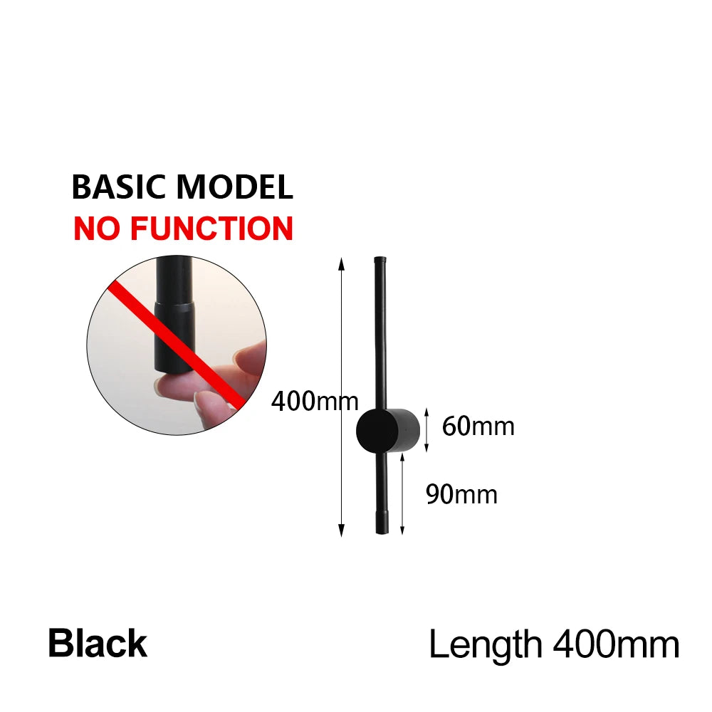 LUCKYLED Modern Led Wall Light AC85-290V Long Wall Lamp Sconce 100cm 120cm Interior Wall Light Bedside Bedroom Light Black White