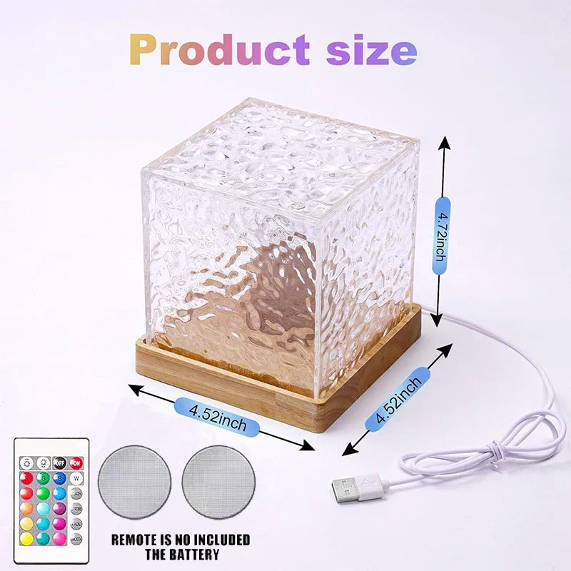 Ocean Wave Projector Light 16 Colors Midnight Aura Aurora Glow Lamp Home Office Bar Restaurant Underwater Projector Night Light