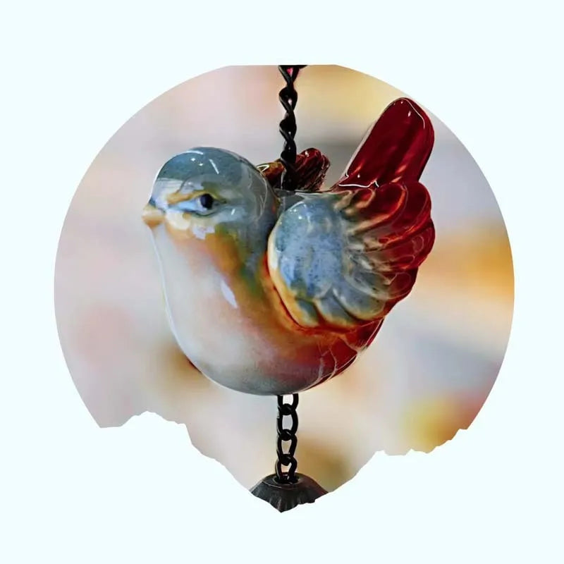 6pcs/Set Ceramic Objects Birds Statue Home Decor Porcelain Magpie Ornament Decorate Study Decoration Sparrow Tits Figurine Model
