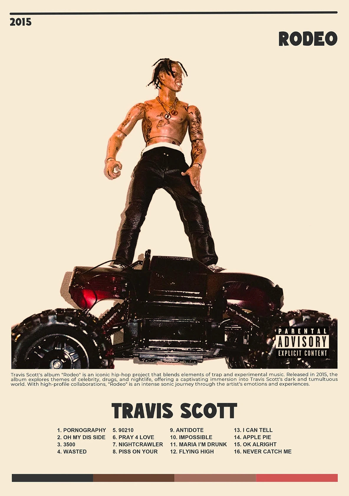Travis Scott Rodeo Astroworld Music Album Cover Series Art Poster Canvas Painting Wall Print Picture for Living Room Home Decor