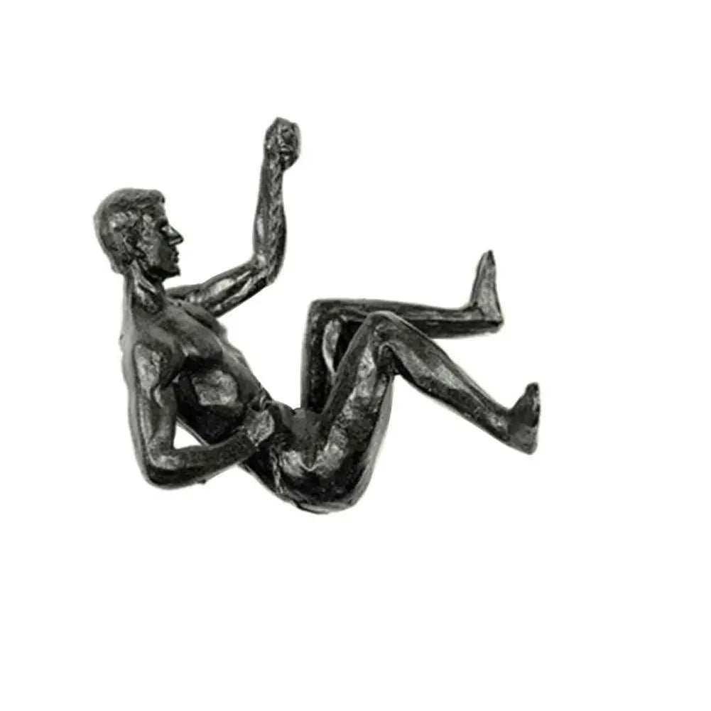 Creative Rock Climbing Man Resin Down Climbing Man Wall Art Decor 3D Art Climbing Men Sculpture Statue Figures Men's Gifts