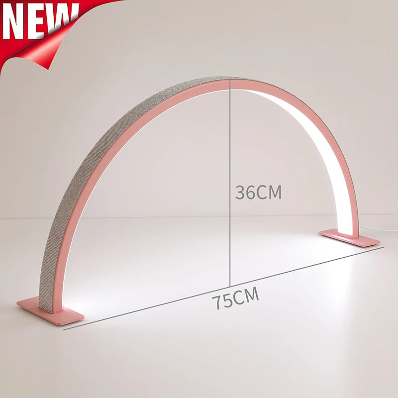 48W Moon Light for Nail Table New Half Moon Lamp For Nail Half Moon Nail Lamp Half Moon Desk Lamp Nail Beauty Salon LED Manicure